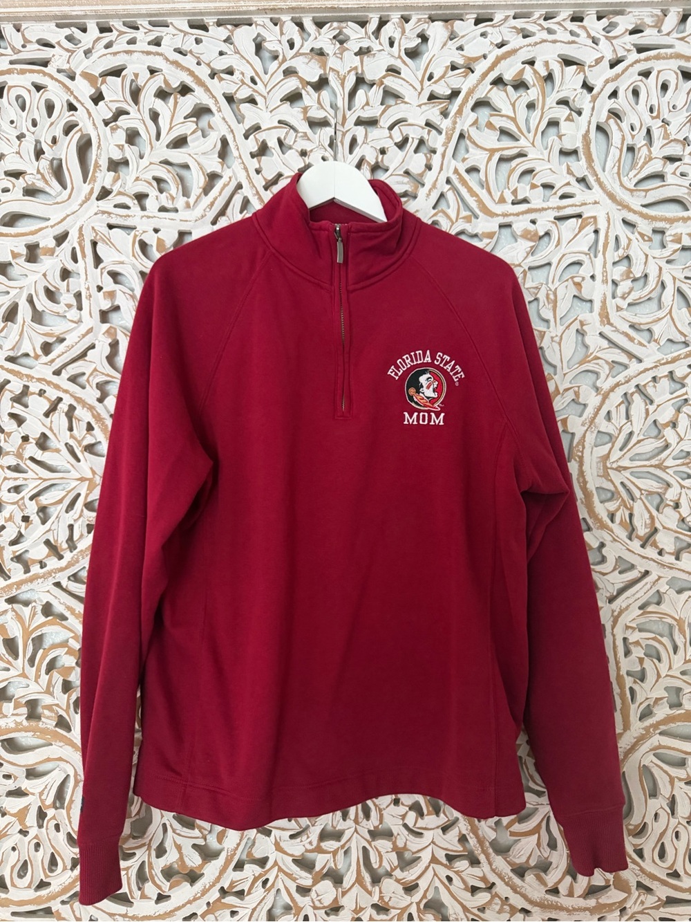Jansport Maroon Florida State Mom Quarter-Zip Pullover